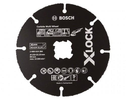 Отрезной диск X-LOCK по дереву для УШМ 2608619284 (2608619284)