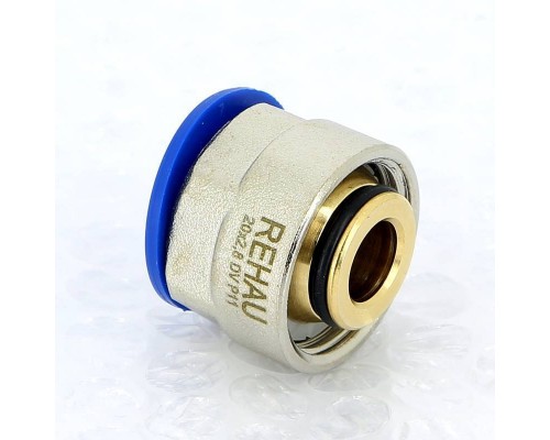 Соединитель обжим-В никелированный для трубы RAUTITAN flex/pink REHAU 20х2.8 ЕК Соединитель обжим-В никелированный для трубы RAUTITAN flex/pink REHAU 20х2.8 ЕК