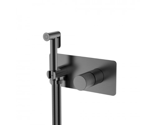 Boheme Stick Linea Гигиенический душ со смесителем и встраиваемой частью, цвет: gun metall 127-GM.3