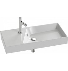 RYTHMIK EXP112-Z-00 Подвесная раковина-столешница гладкая нижняя поверхность, Ш80Г37 см. Одно отверстие для смесителя. Может устанавливаться на мебе EXP112-Z-00