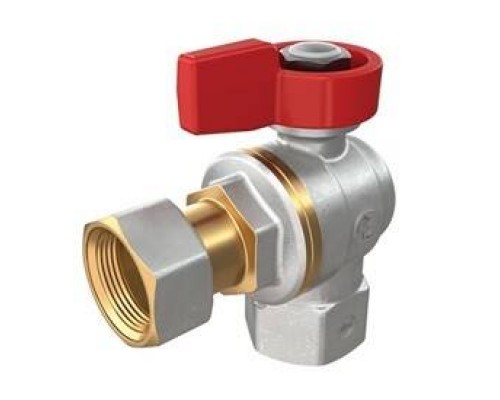Кран шаровой 1/2F x 1/2гайка, угловой c вн. резьбой для котлов и счетчиков Кран шаровой 1/2F x 1/2гайка, угловой c вн. резьбой для котлов и счетчиков