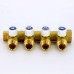 Коллектор НВ 3/4" с кранами UNI-FITT 4 выхода 1/2"Н 40мм