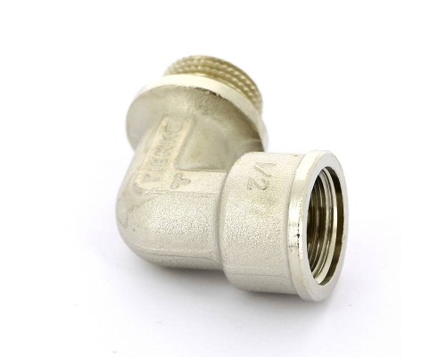 Угол НВ с упором никелированный TIEMME 1/2"