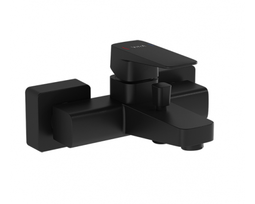 Смеситель для ванны и душа, Vitra, Root Square, цвет-черный матовый