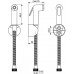 B0595AC гигиенический ручной душ белый со шлангом и держателем B0595AC