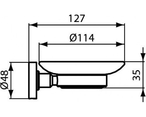 A9122XG IOM мыльница матовый черный A9122XG