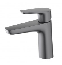 AQ1110BGM БЕТТА смеситель для раковины 98, без донного клапана, оружейная сталь (шлиф. черный хром) AQ1110BGM