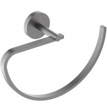 AQ4621BGM БЕТТА полотенцедержатель овальный, оружейная сталь (шлиф. черный хром) AQ4621BGM