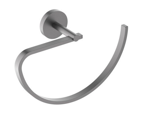 AQ4621BGM БЕТТА полотенцедержатель овальный, оружейная сталь (шлиф. черный хром) AQ4621BGM