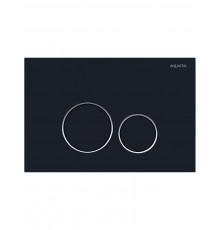 PNS-0000015 (005DQ) Панель смыва Черная матовая ободок хром для INSP-0000001 Pneumo S (клавиши круглые) PNS-0000015