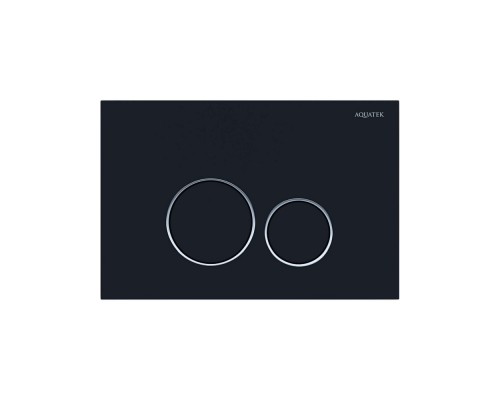 PNS-0000015 (005DQ) Панель смыва Черная матовая ободок хром для INSP-0000001 Pneumo S (клавиши круглые) PNS-0000015