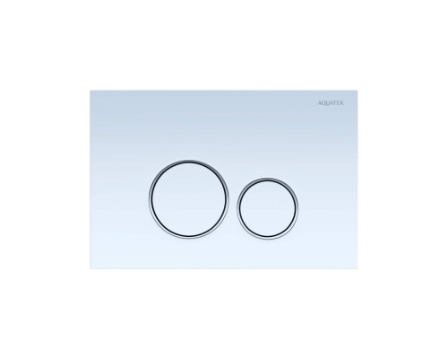 PNS-0000011 (005AQ) Панель смыва Белая глянец ободок хром для INSP-0000001 Pneumo S (клавиши круглые) PNS-0000011