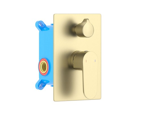 AQ1246BG ОБЕРОН смеситель для ванны 2 режима (внешняя и скрытая часть), шлиф. золото AQ1246BG