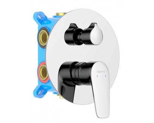 AQ1147CR БЕТТА смеситель для ванны, 3 режима (внешняя и скрытая часть) AQ1147CR