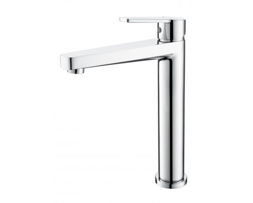 AQ1704CR ЛУГАНО смеситель для раковины высокий 217, без донного клапана AQ1704CR
