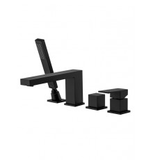 AQ1648MB ЛИБРА смеситель на борт ванны на 4 отв., матовый черный AQ1648MB