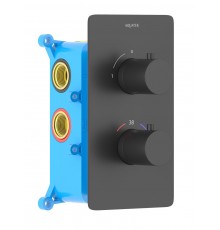 AQ1391MB ЕВРОПА термостатический смеситель для душа 1 режим (внешняя и скрытая часть), матовый черный AQ1391MB