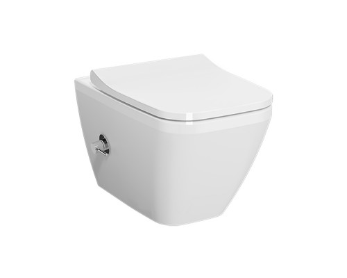 7082B003-7209 Подвесной унитаз Integra Square 54 см, безободковый с функцией биде и встроенным смесителем (НУЖНА КРЫШКА 191-003-009, 810-003-009) 7082B003-7209