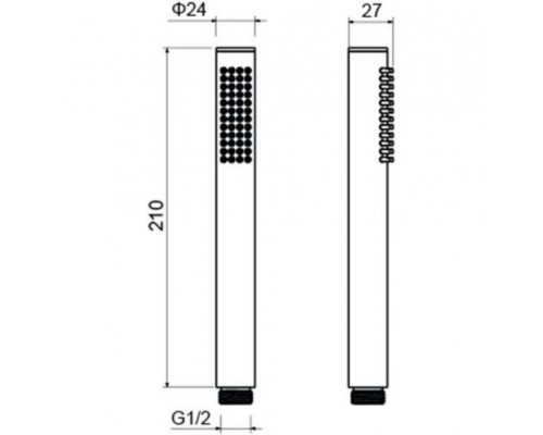 AQ2002CR ЕВРОПА ручной душ 1jet AQ2002CR