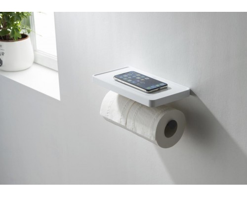 AQ4919MB ЕВРОПА бумагодержатель двойной с полкой, матовый черный AQ4919MB