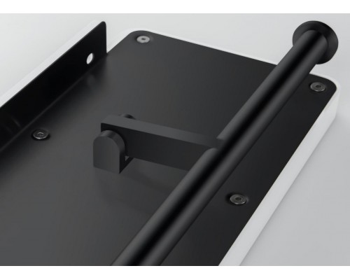 AQ4919MB ЕВРОПА бумагодержатель двойной с полкой, матовый черный AQ4919MB