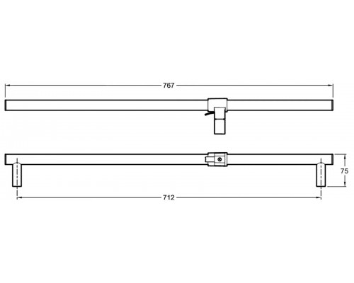 E8524-BN EO штанга 76 см полир,никель E8524-BN