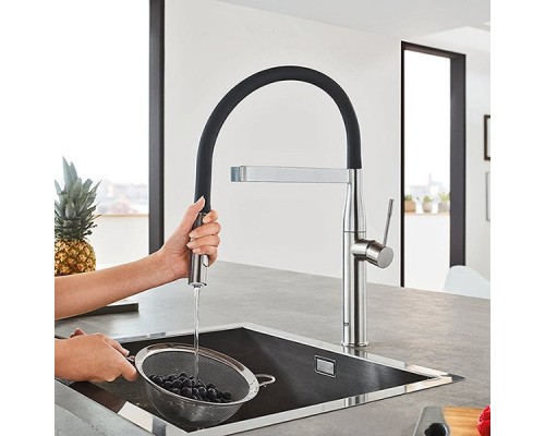 30294000 Essence Смеситель для кухонной мойки с профессиональной лейкой, поворотный излив, хром 30294000