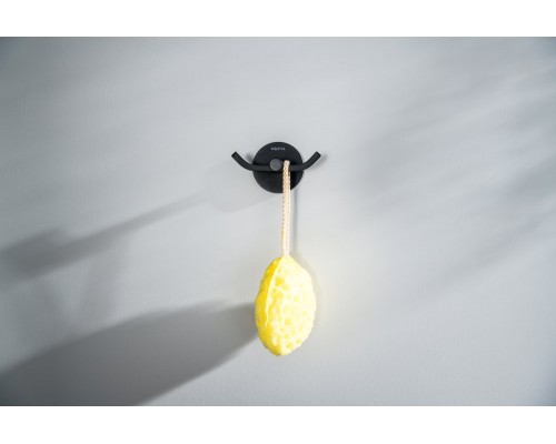 AQ4602MB БЕТТА крючок двойной, матовый черный AQ4602MB