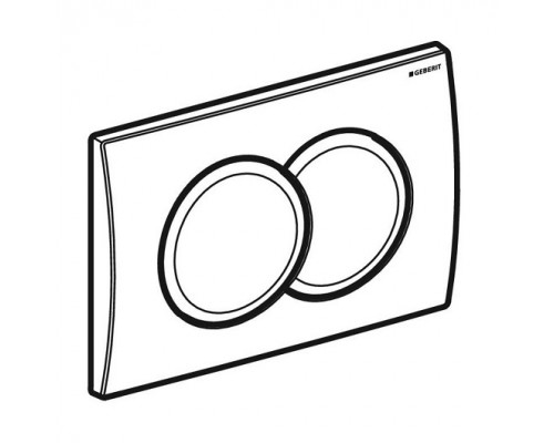 115.107.11.1 Смывная клавиша Geberit Delta01, для двойного смыва: Альпийский белый 115.107.11.1