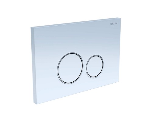 PNS-0000011 (005AQ) Панель смыва Белая глянец ободок хром для INSP-0000001 Pneumo S (клавиши круглые) PNS-0000011