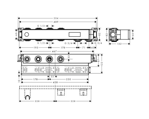 15355000S Set HG RainSelect термостатический смеситель для душа (15355000+15310180) 15355000S
