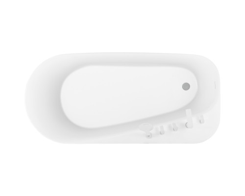 AQ-1115780 ПРИМА Ванна акриловая, отдельностоящая, 1700800580 В комплекте со сливом и ножками. Цвет белый глянцевый. AQ-1115780