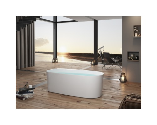 AQ-1115780 ПРИМА Ванна акриловая, отдельностоящая, 1700800580 В комплекте со сливом и ножками. Цвет белый глянцевый. AQ-1115780