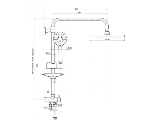 102158030EX MYRA душевая система 102158030EX