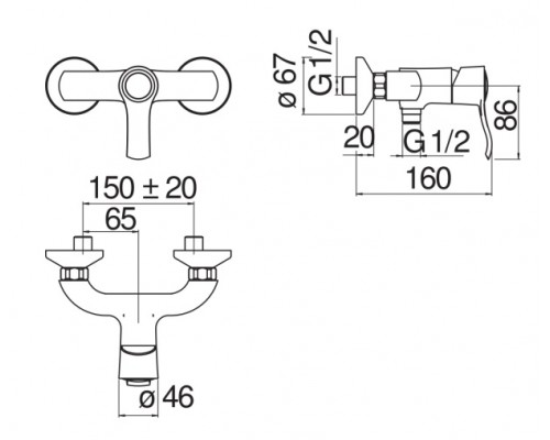 SI98130CR SOFI смеситель для душа SI98130CR