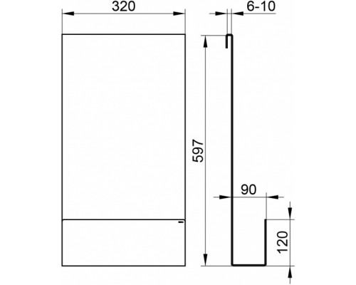 24951370000 UNIVERSALARTIKEL Полочка для душа навесная, со сливными прорезямии и интегрированными крючками, черный матовый 24951370000
