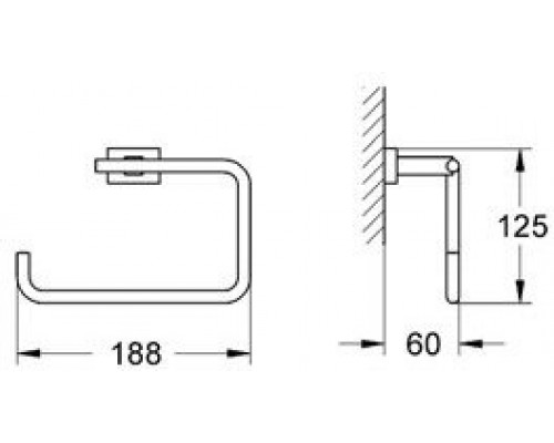40510001 Essentials Cube Кольцо для полотенца, хром 40510001