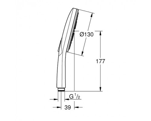 26544LS0 Rainshower SmartActive Ручной душ 130 III, белая луна 26544LS0