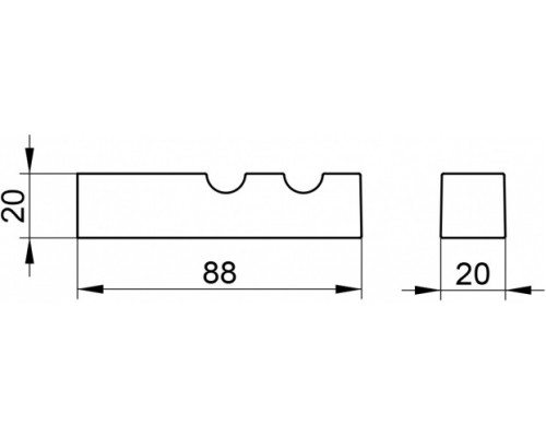 19115010000 EDITION 90 Square Крючок для полотенца двойной, хром 19115010000