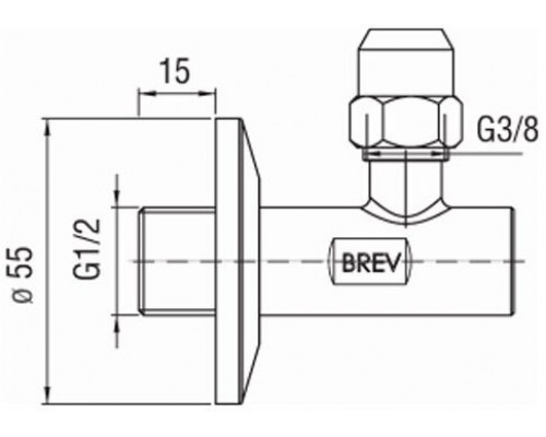 AV00121CR угловой переходник c фильтром и запорным клапаном AV00121CR