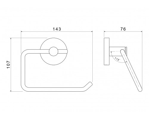 AQ4118BG ЕВРОПА бумагодержатель квадратный, шлиф. золото AQ4118BG