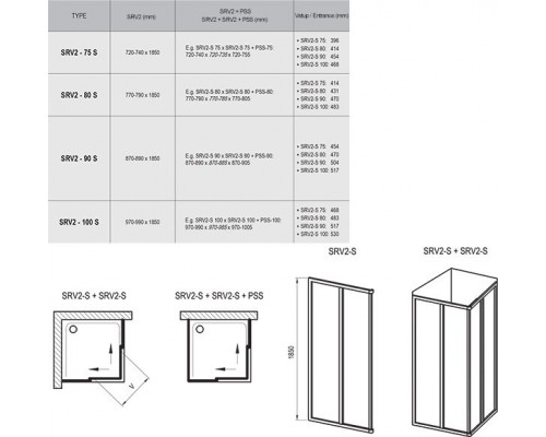PDOP1-80 блестящая + стекло транспарент, Pivot душевая дверь одноэлементная 03G40C00Z1