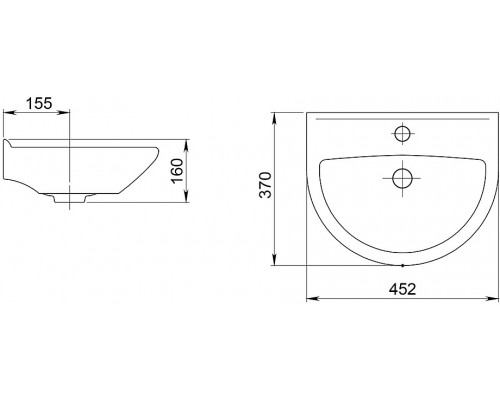 131310S0010B0 Рукомойник Родничок белый 45х37 1.3131.0.S00.10B.0
