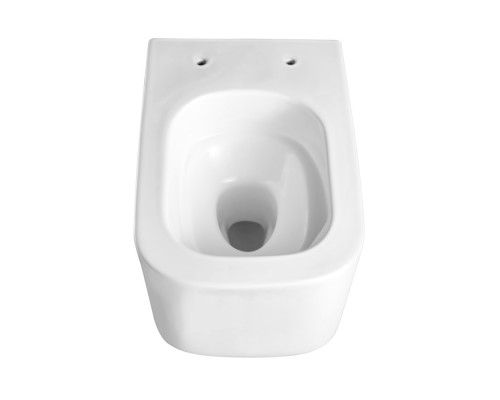 AQ1515T-00 КВАДРО Унитаз подвесной TORNADO безободковый 505345345, тонкое сиденье с механизмом плавного закрывания, крепеж AQ1515T-00