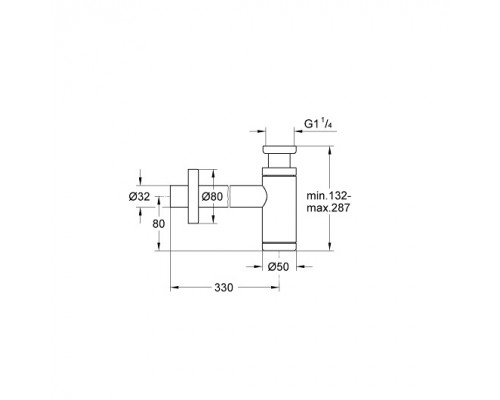 28912GN0 Сифон для раковины 1 1/4 дюйма из латуни, холодный рассвет, матовый 28912GN0