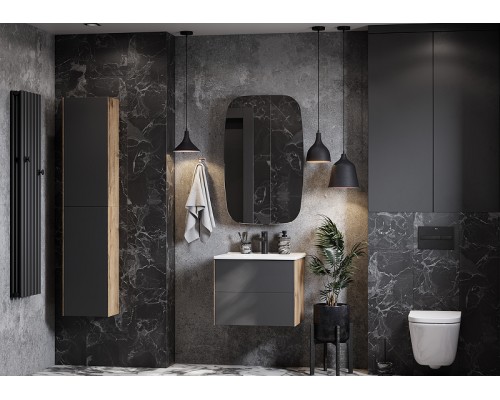 1A258403AJA00 Шкаф навесной Сохо Дуб Веллингтон/Графит софт 1A258403AJA00