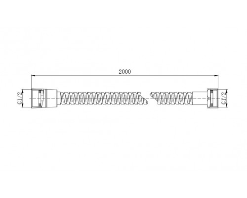AQ2102CR шланг для душа 200 см нержавейка AQ2102CR