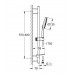 26546000 Rainshower SmartActive 130 Душевой гарнитур III, душевая штанга 600 мм, шланг 1750 мм, хром 26546000