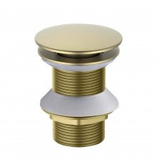 AQ6003BG сливной набор для раковины Push-open без перелива, шлиф. золото AQ6003BG