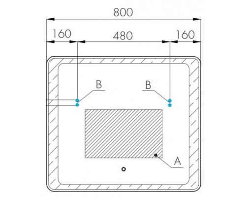 1A252702SU010 Зеркало Соул 800x700 1A252702SU010